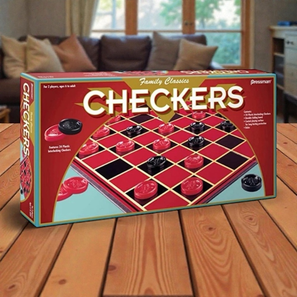 Checkers Game Board Family Classic Board Game by Pressman New in Sealed Box - Picture 12 of 12